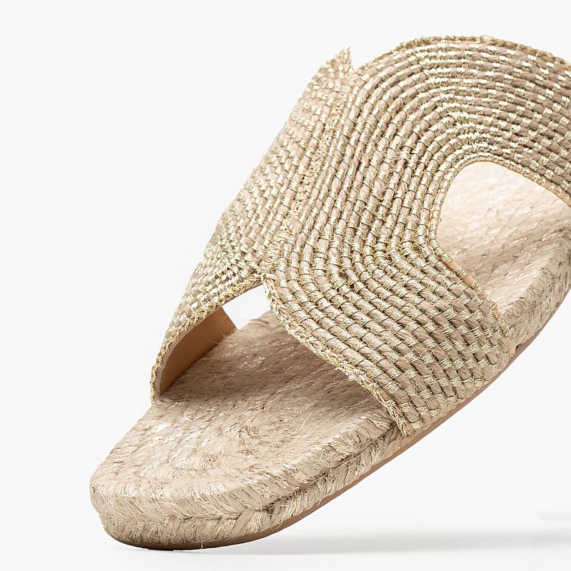 Γυναικεία Flats Puri Χρυσό Ύφασμα Castaner