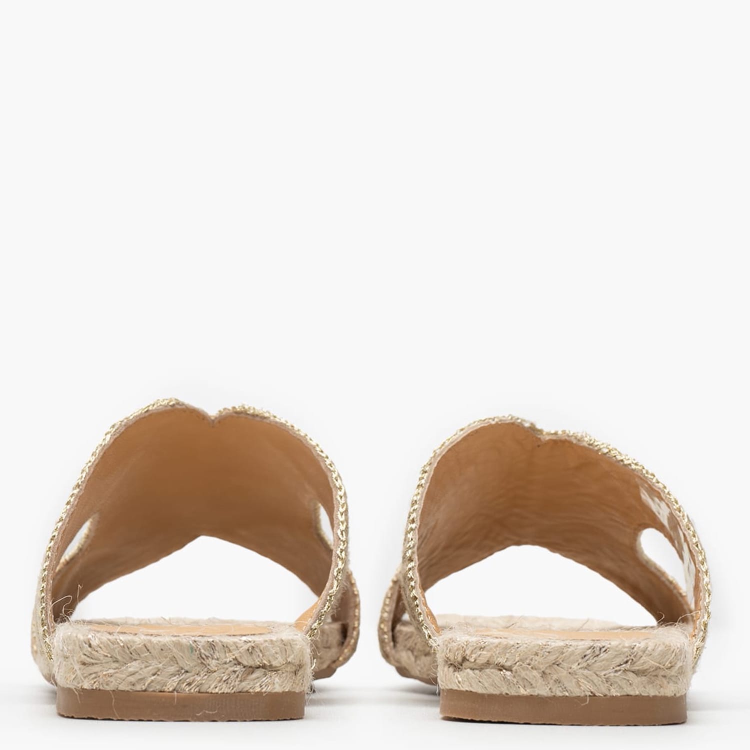 Women Flats Puri Gold Fabric Castaner Women Flats Puri Gold Fabric Castaner