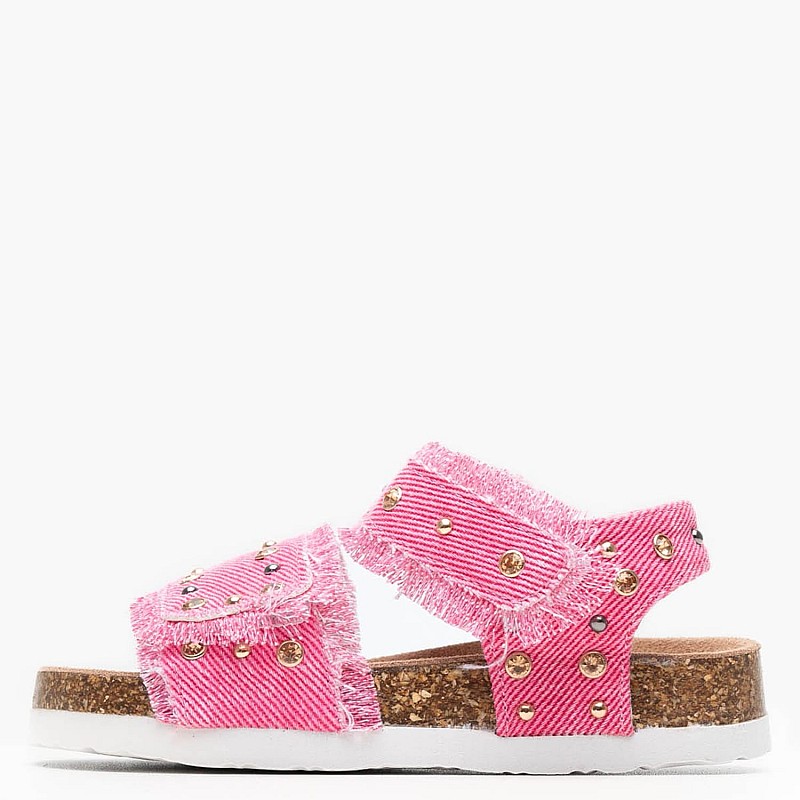 Παιδικές Σαγιονάρες & Πέδιλα Baby.Denim Ροζ Ύφασμα Colors Of California