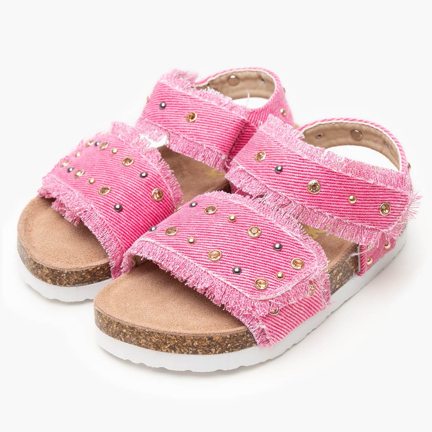 Kids Flip Flops & Sandals Baby.Denim Pink Fabric Colors Of California Kids Flip Flops & Sandals Baby.Denim Pink Fabric Colors Of California