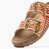 Kids Flip Flops & Sandals Buckle.Rafia Multi Mat Colors Of California Kids Flip Flops & Sandals Buckle.Rafia Multi Mat Colors Of California