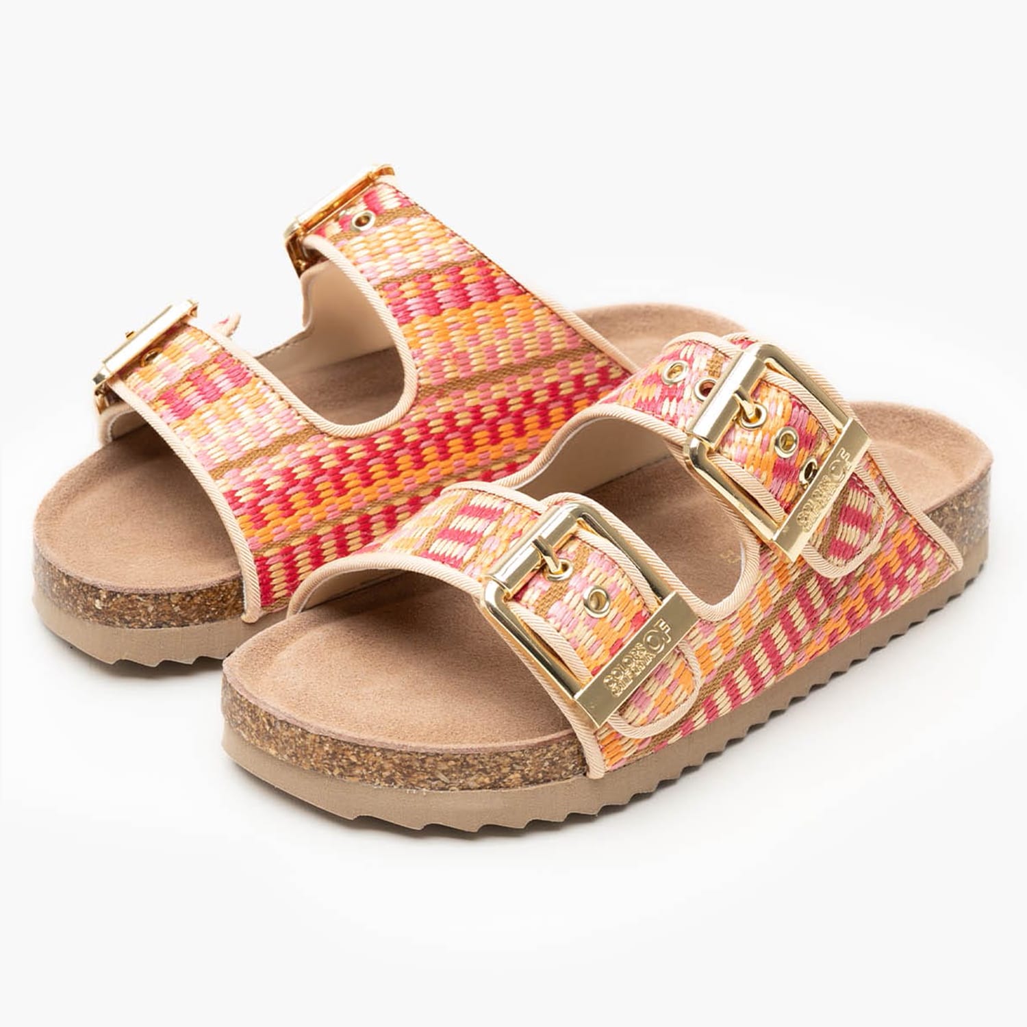 Kids Flip Flops & Sandals Buckle.Rafia Multi Mat Colors Of California Kids Flip Flops & Sandals Buckle.Rafia Multi Mat Colors Of California