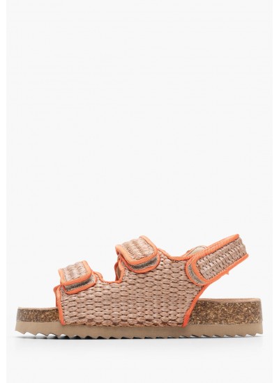 Παιδικές Σαγιονάρες & Πέδιλα Raffia.Sandal Μπεζ Ψάθα Colors Of California
