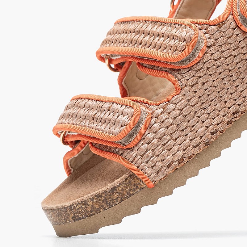 Παιδικές Σαγιονάρες & Πέδιλα Raffia.Sandal Μπεζ Ψάθα Colors Of California