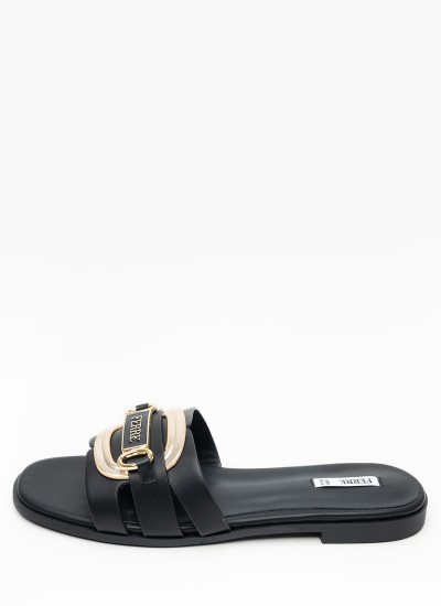 Γυναικεία Πέδιλα F.172 Μπεζ ECOleather Ferre
