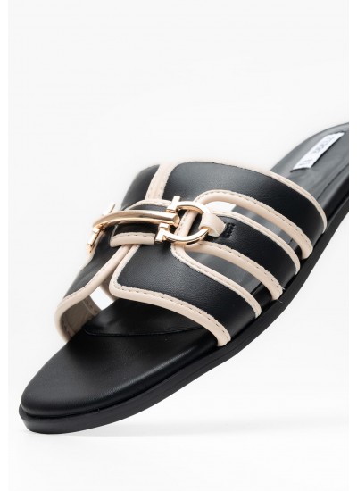 Γυναικεία Flats F.255 Μαύρο ECOleather Ferre