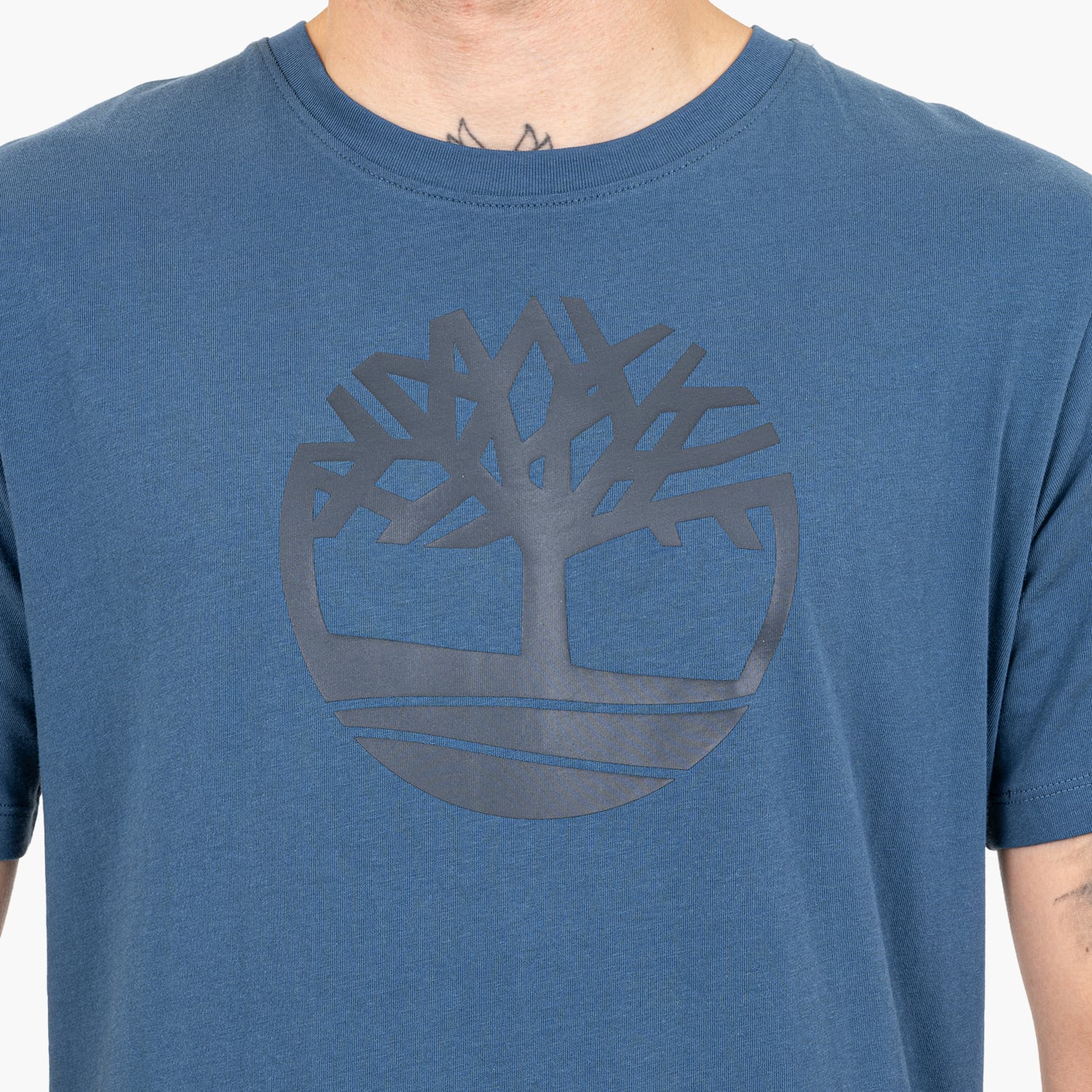 Men T-Shirts A2C2R Blue Cotton Timberland Top Wear Timberland A2C2R-Blue