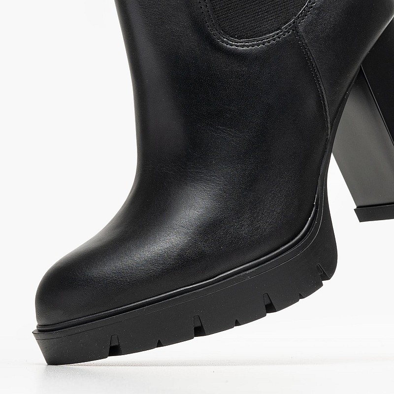 Tommy Hilfiger Heel.Lth Γυναικείο Μποτάκι
