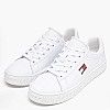 Tommy Hilfiger Logo.Sneaker Γυναικείο Παπούτσι Casual Tommy Hilfiger Logo.Sneaker-White