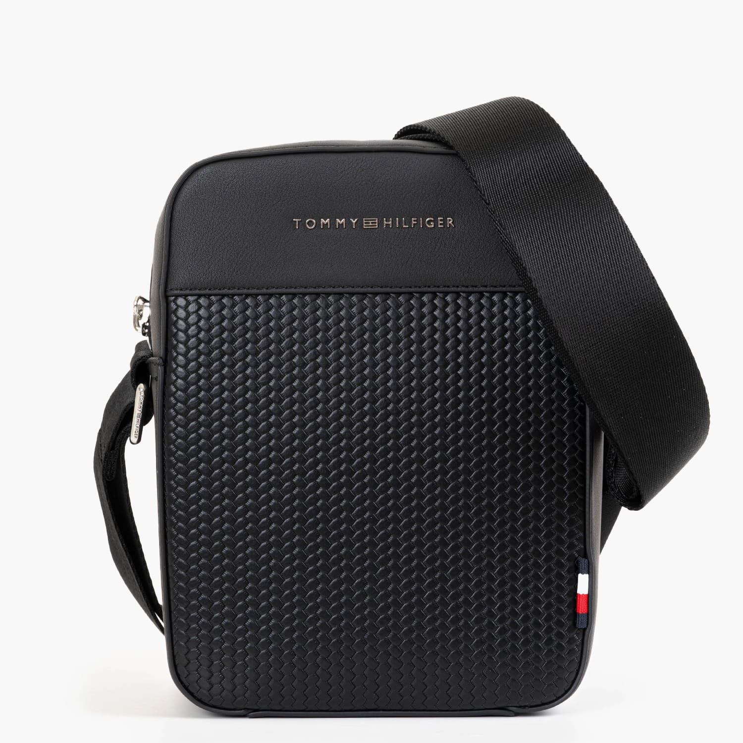Tommy Hilfiger Woven.Reporter.Mini Ανδρική Τσάντα Tommy Hilfiger Woven.Reporter.Mini-Black