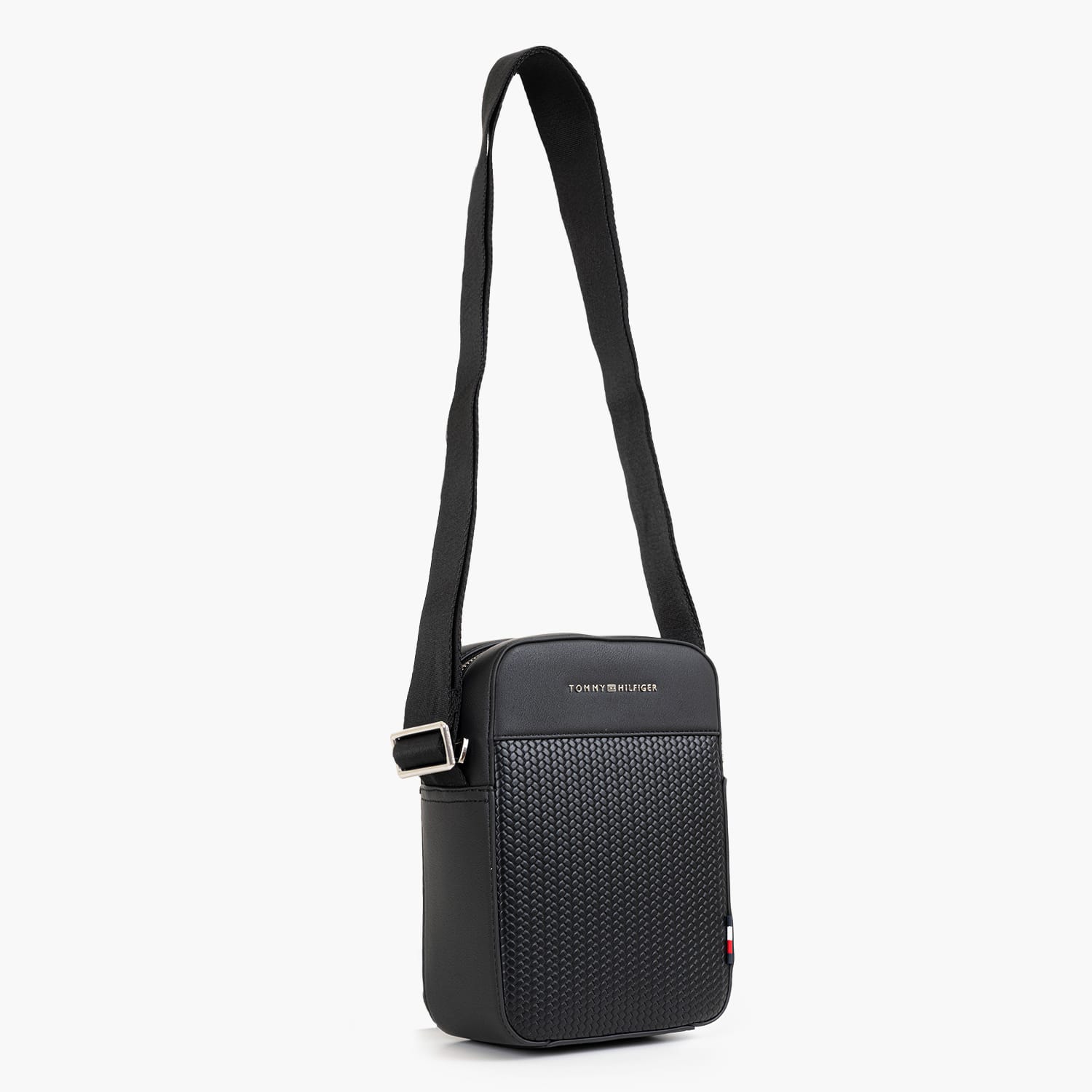 Tommy Hilfiger Woven.Reporter.Mini Ανδρική Τσάντα Tommy Hilfiger Woven.Reporter.Mini-Black