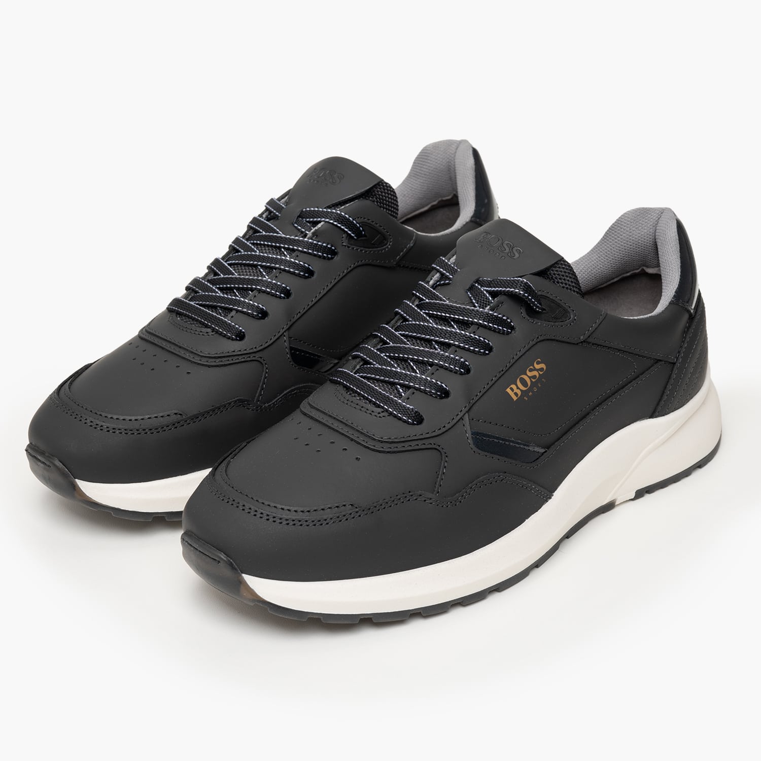 Boss shoes CE124.Gom Ανδρικό Παπούτσι Casual Boss shoes CE124.Gom-Black
