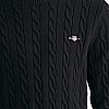 GANT Cab.Neck Ανδρικά Μπλούζες Gant Cab.Neck-Black