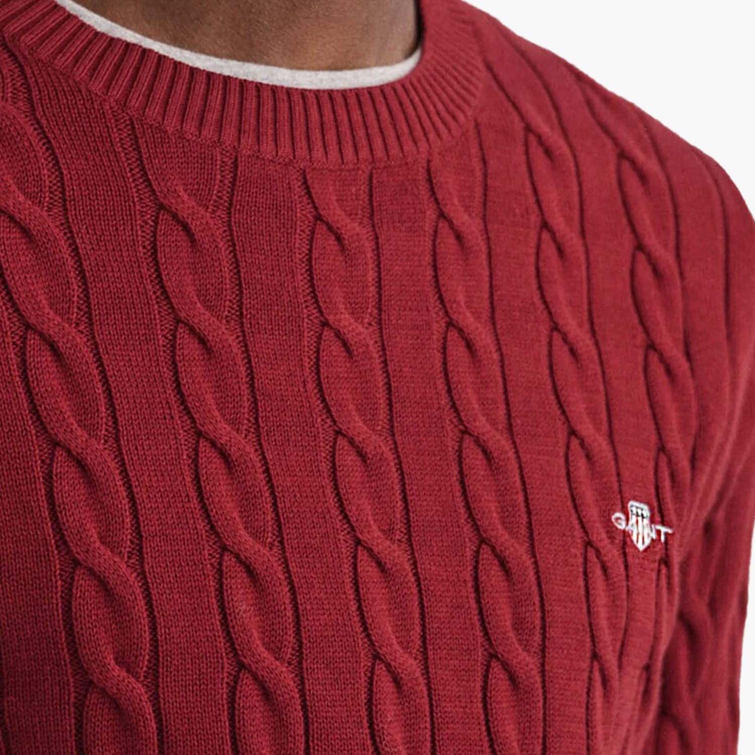 GANT Cab.Neck Ανδρικά Μπλούζες Gant Cab.Neck-Bordo