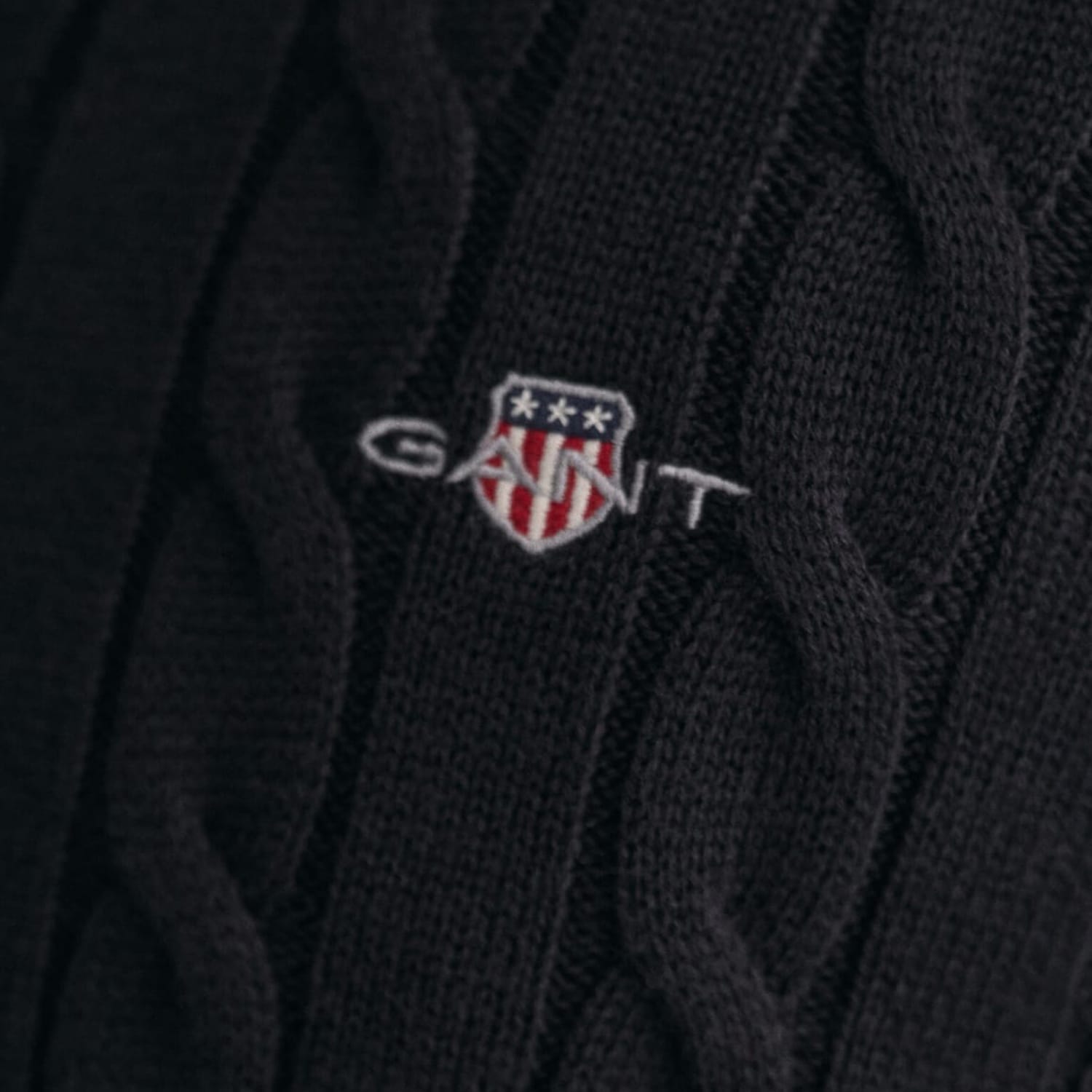 GANT Cable.Turtle Ανδρικά Μπλούζες Gant Cable.Turtle-Black