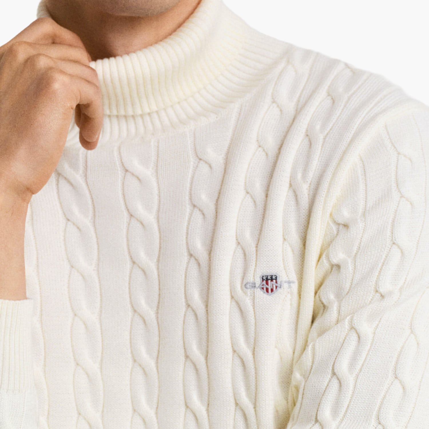 Gant Cable.Turtle-White