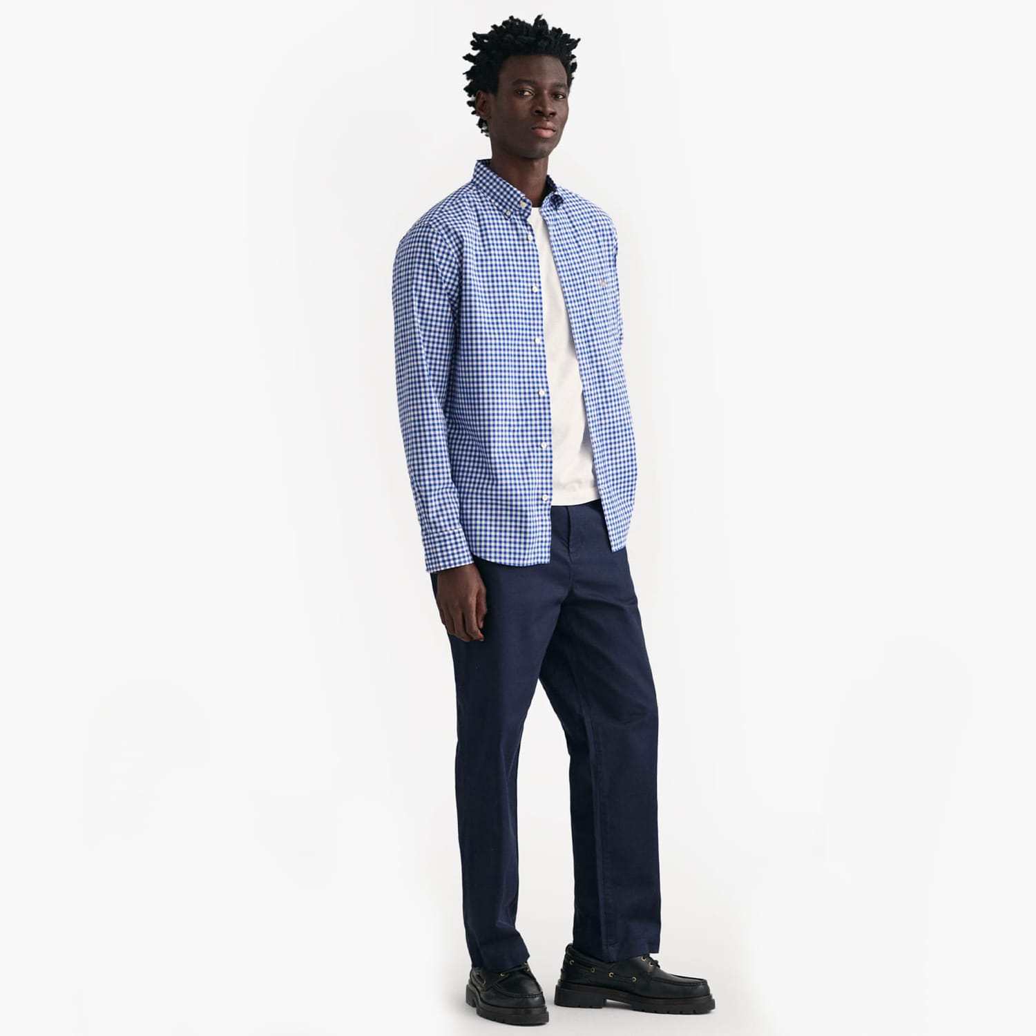 GANT Pop.Gingham Ανδρικά Πουκάμισα Gant Pop.Gingham-Blue