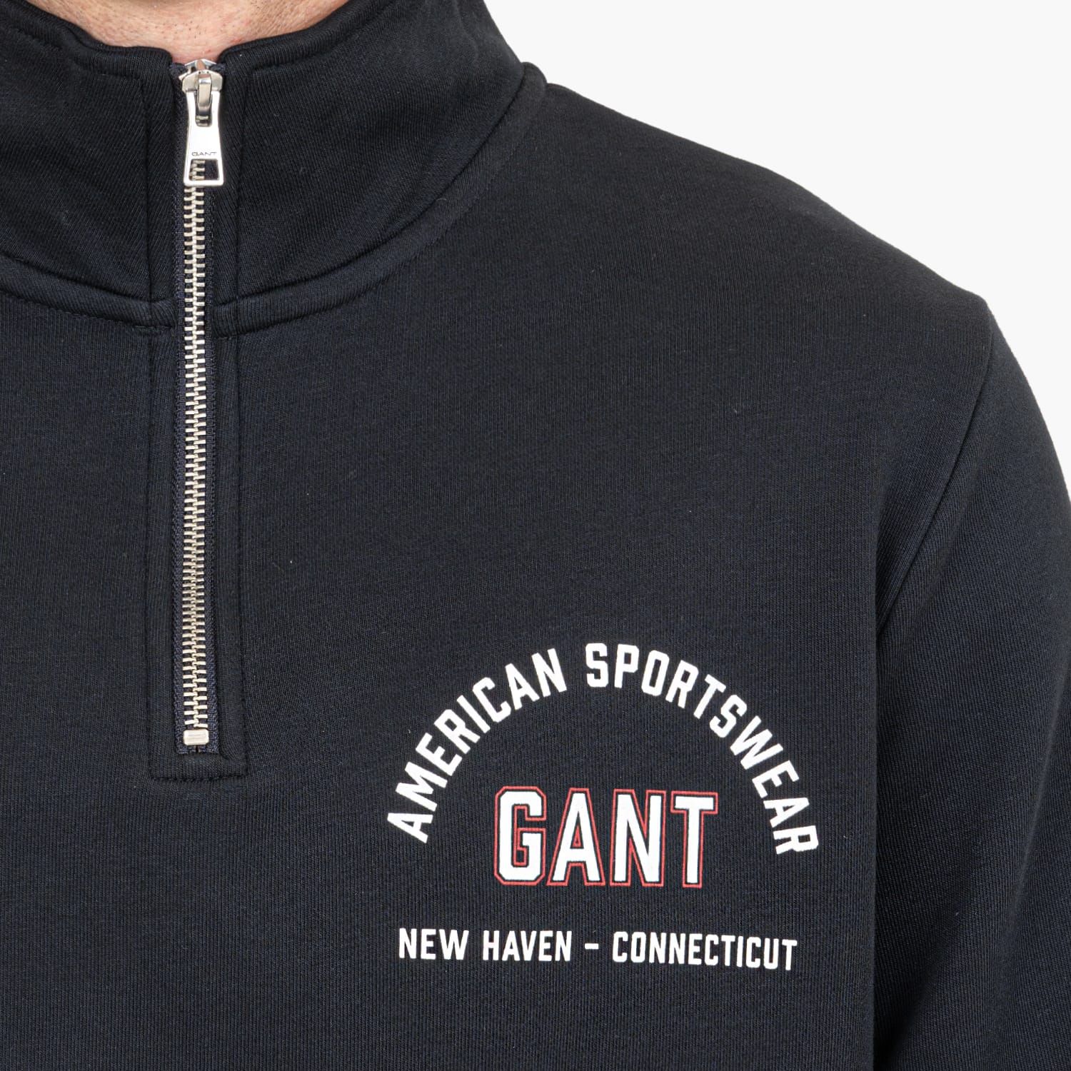 GANT Printed.Halfzip Ανδρικά Φούτερ Gant Printed.Halfzip-Black