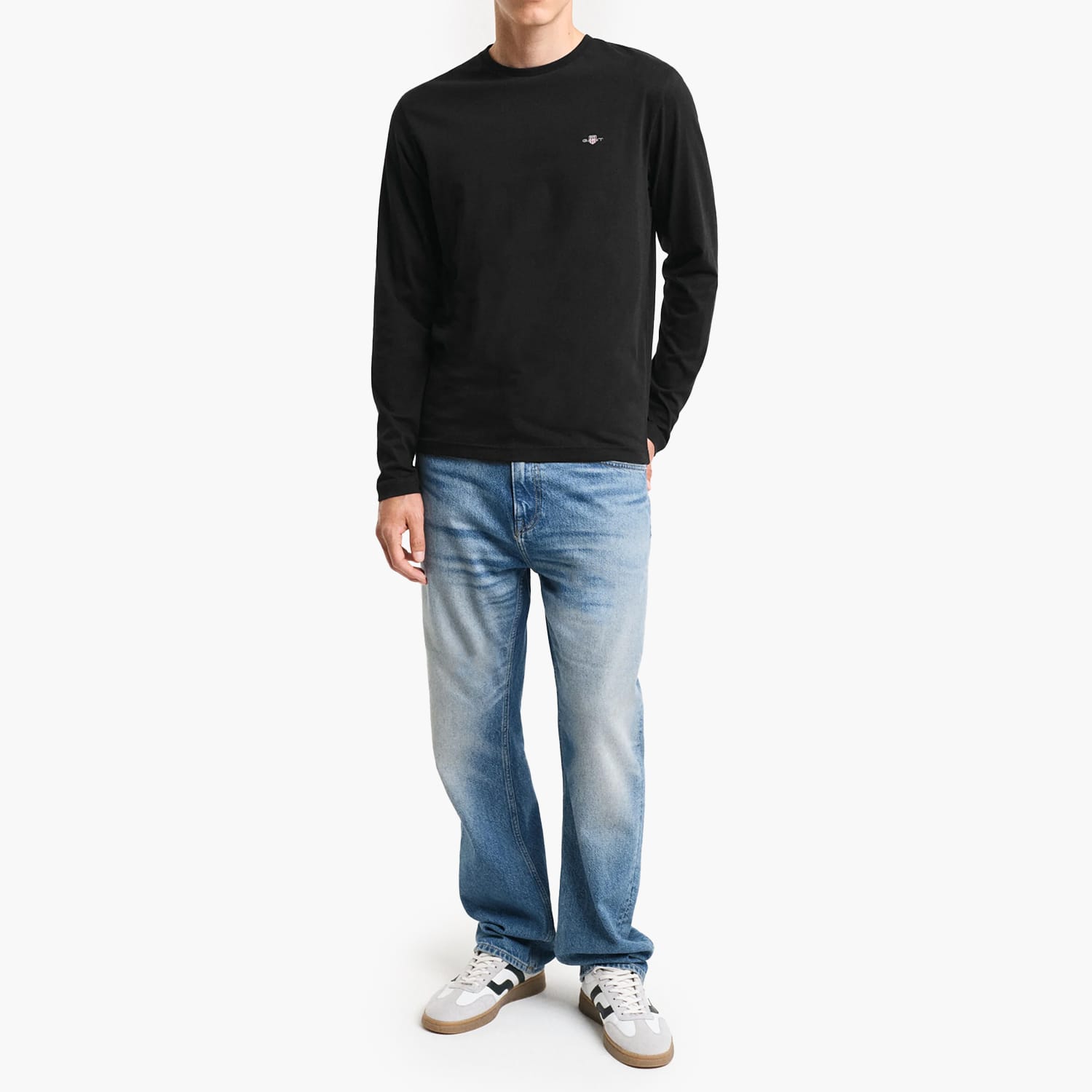 GANT Reg.Ls Ανδρικά Μπλούζες Gant Reg.Ls-Black