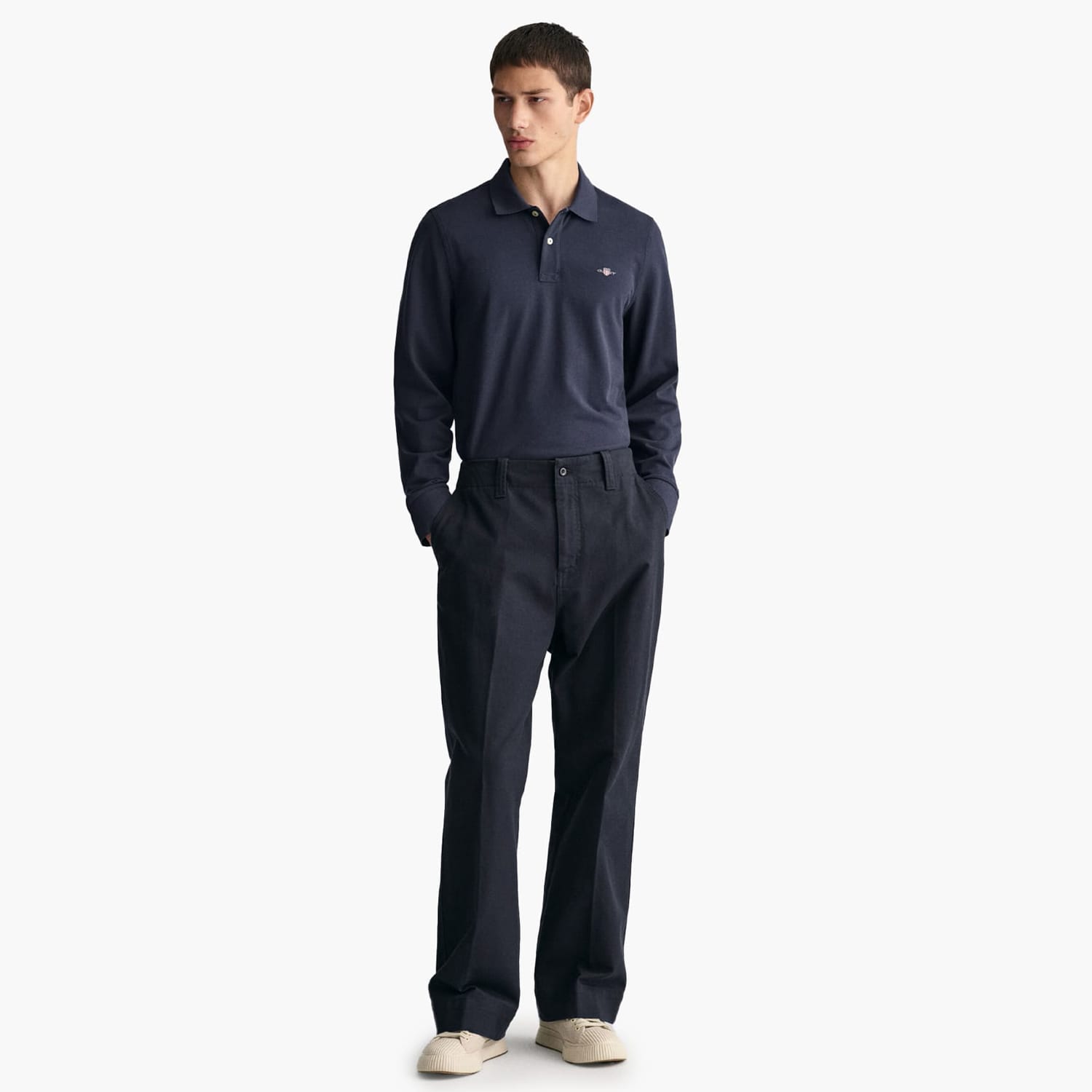 GANT Reg.Pique Ανδρικά Μπλούζες Gant Reg.Pique-DarkBlue