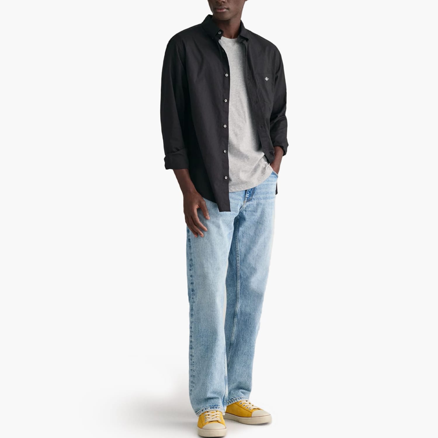 GANT Reg.Poplin Ανδρικά Πουκάμισα Gant Reg.Poplin-Black