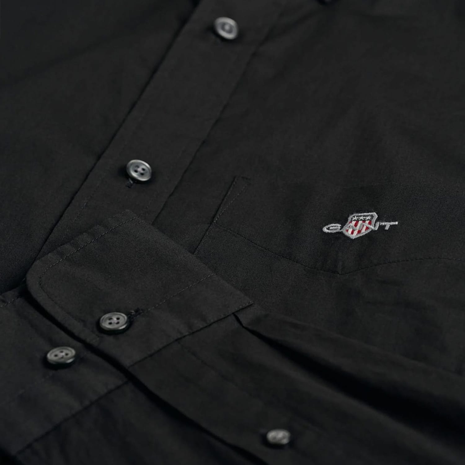 GANT Reg.Poplin Ανδρικά Πουκάμισα Gant Reg.Poplin-Black