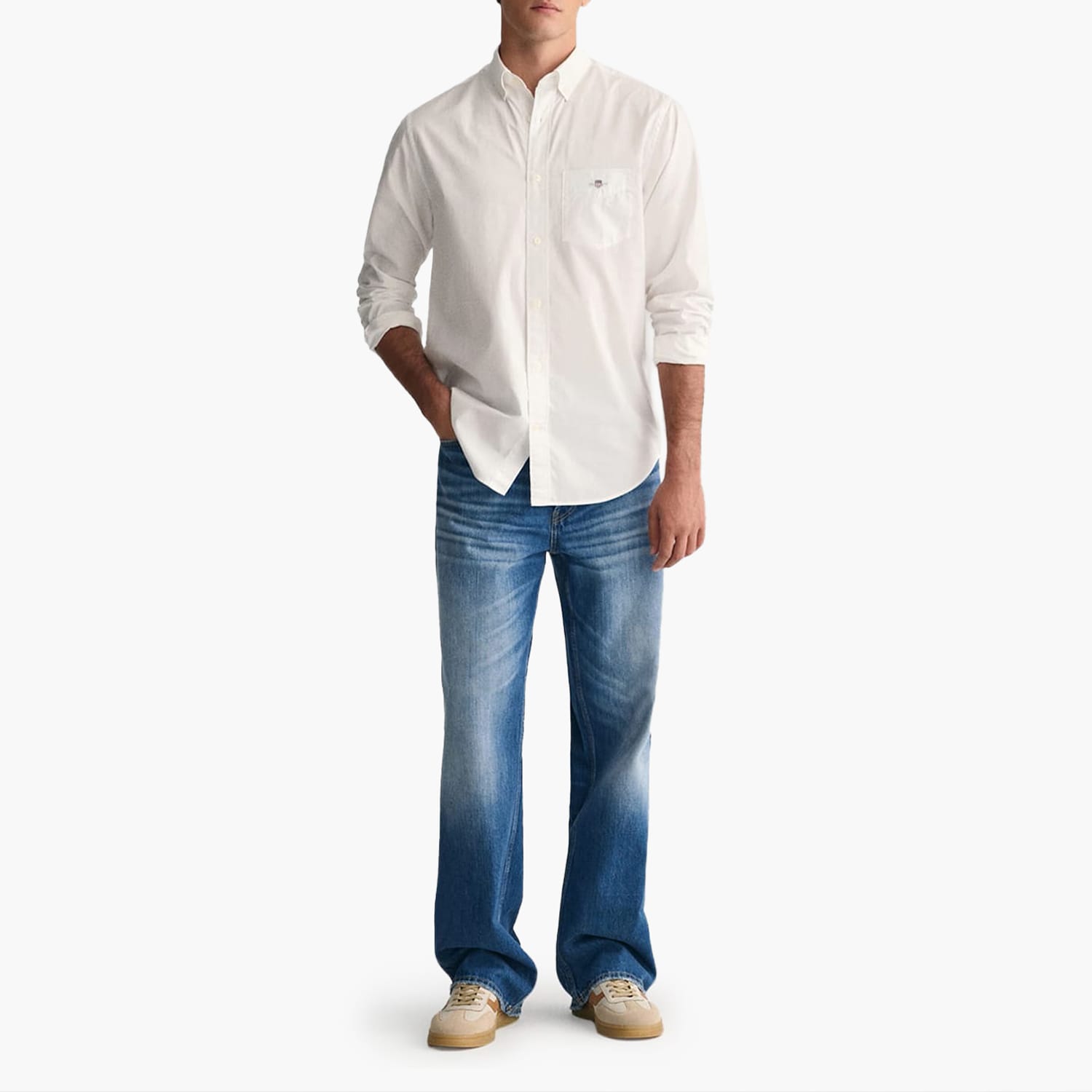 GANT Reg.Poplin Ανδρικά Πουκάμισα Gant Reg.Poplin-White