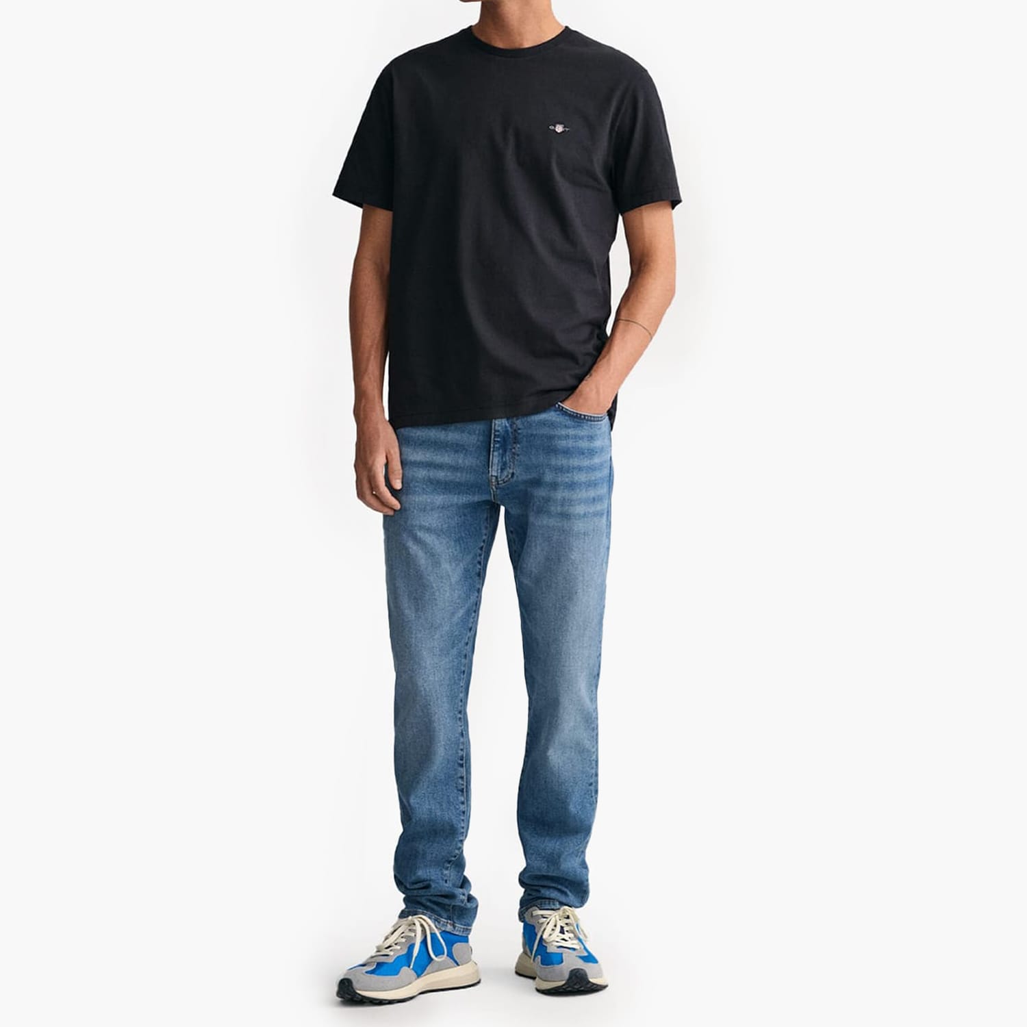 GANT Reg.Ss Ανδρικά Μπλούζες Gant Reg.Ss-Black