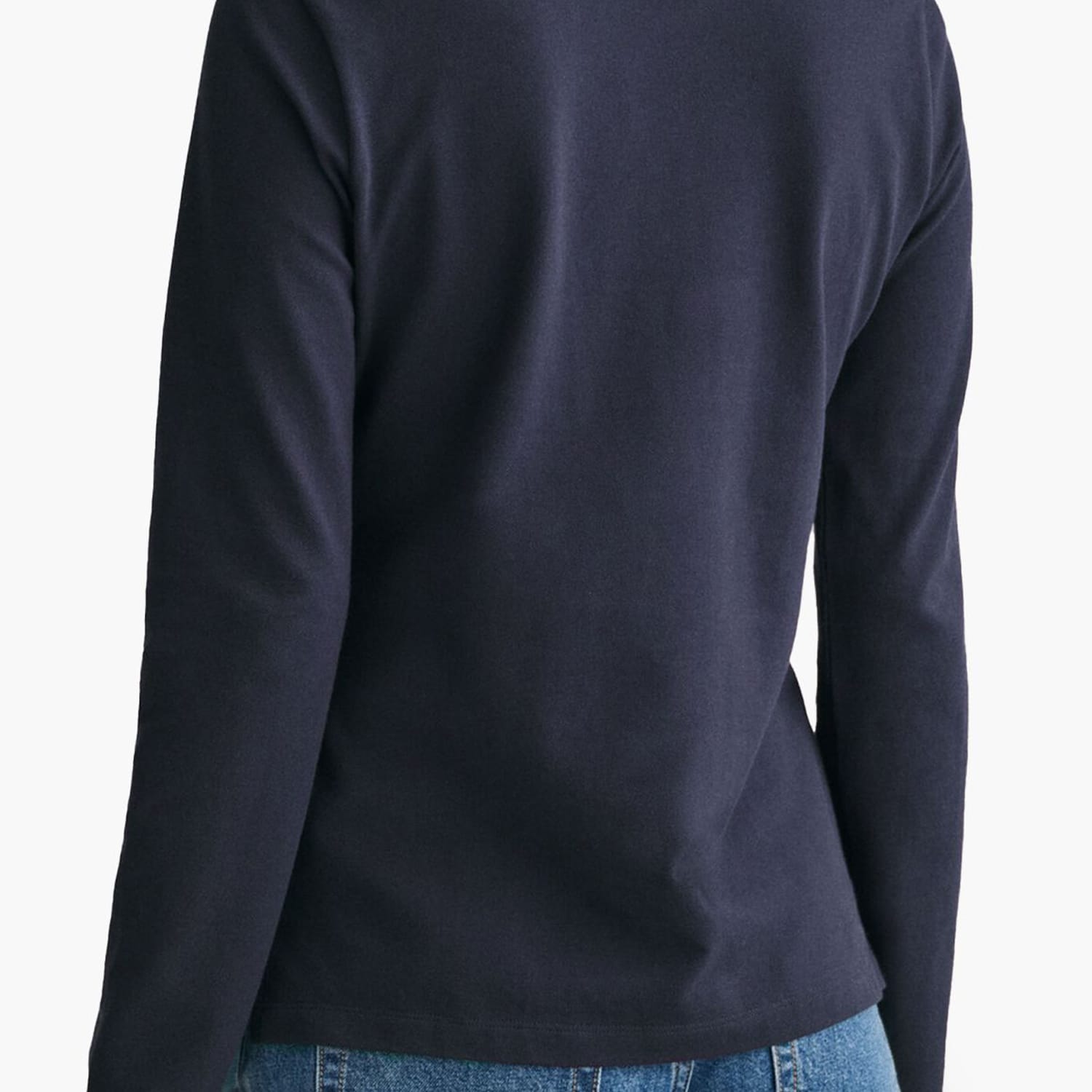 GANT Slim.Pique Γυνακεία Μπλούζες - Τοπ Gant Slim.Pique-DarkBlue