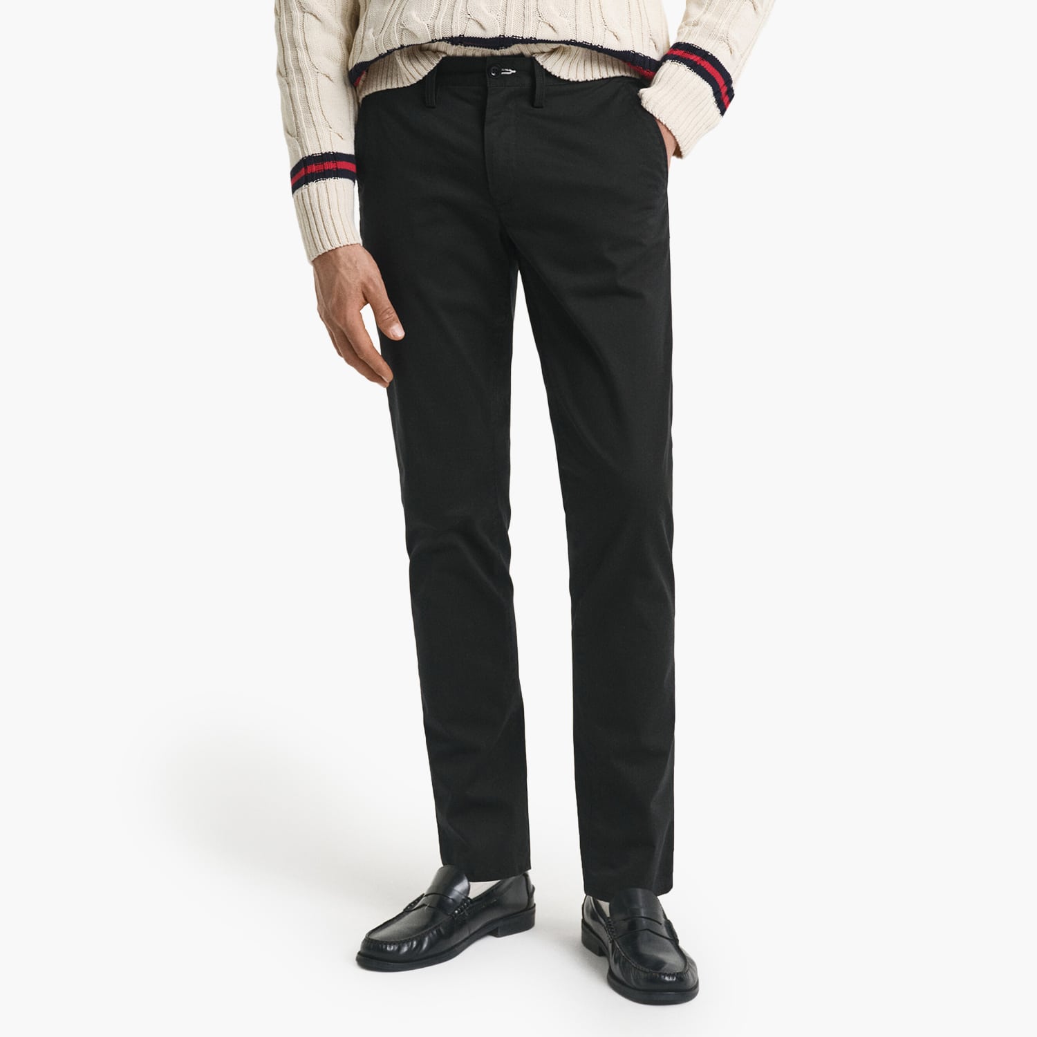 GANT Twill.Chino Ανδρικό Παντελόνι Gant Twill.Chino-Black