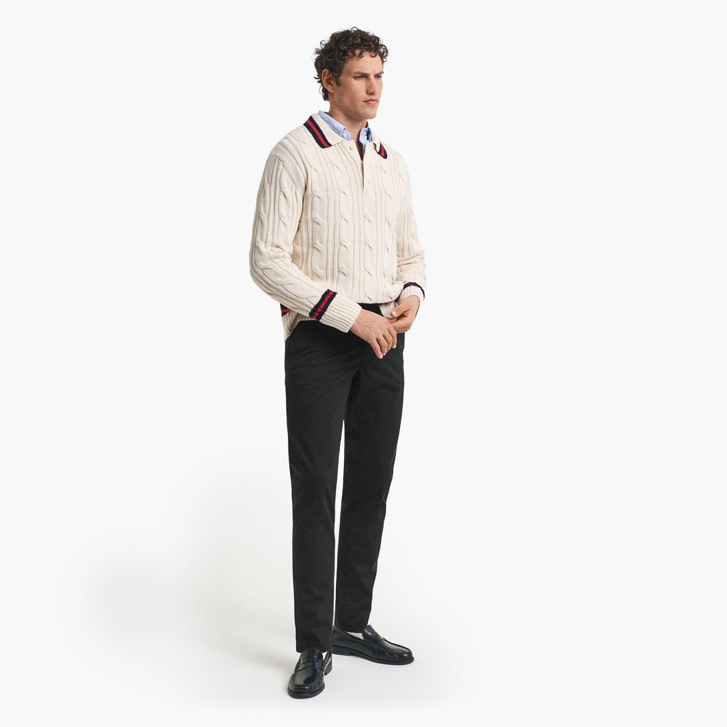 GANT Twill.Chino Ανδρικό Παντελόνι Gant Twill.Chino-Black
