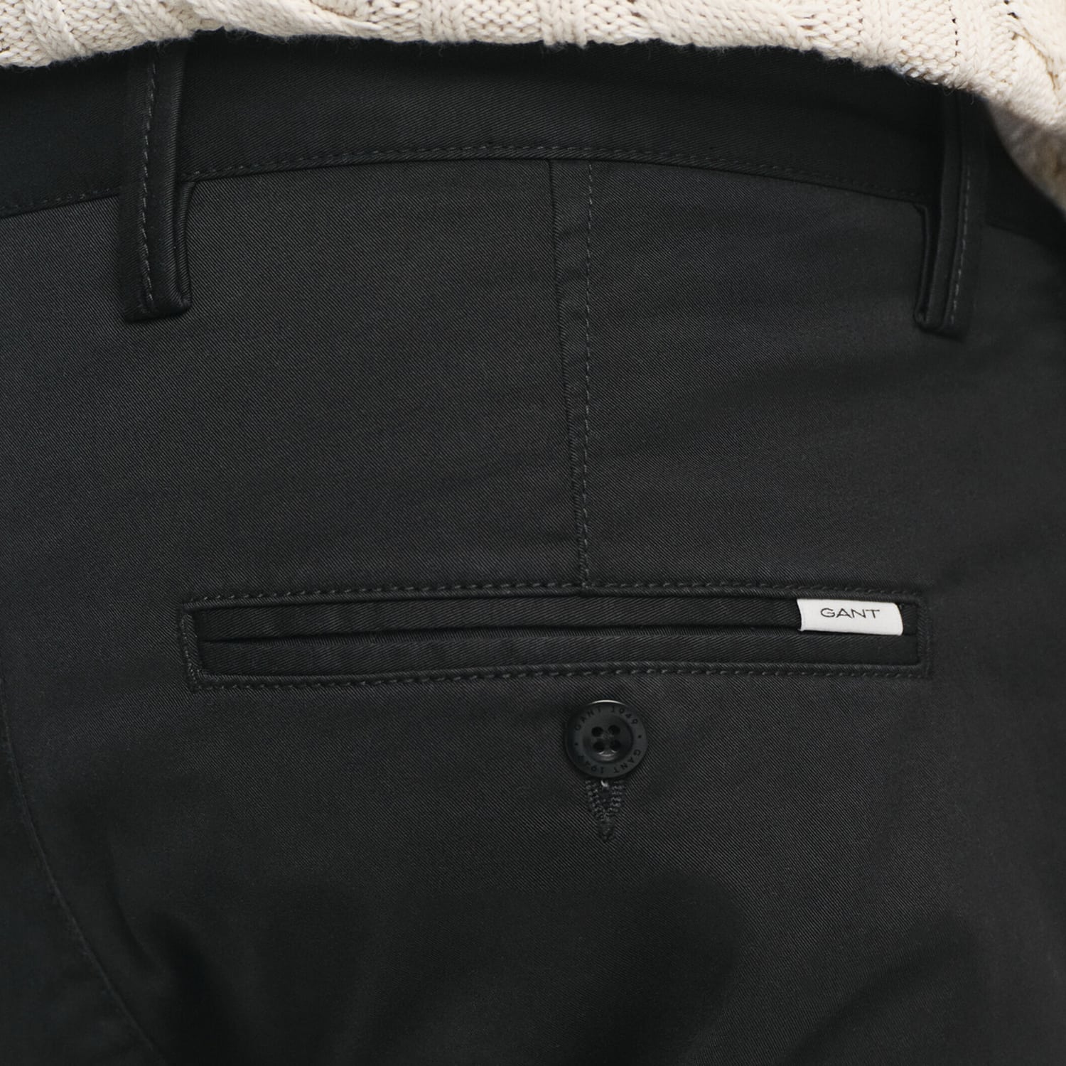 GANT Twill.Chino Ανδρικό Παντελόνι Gant Twill.Chino-Black