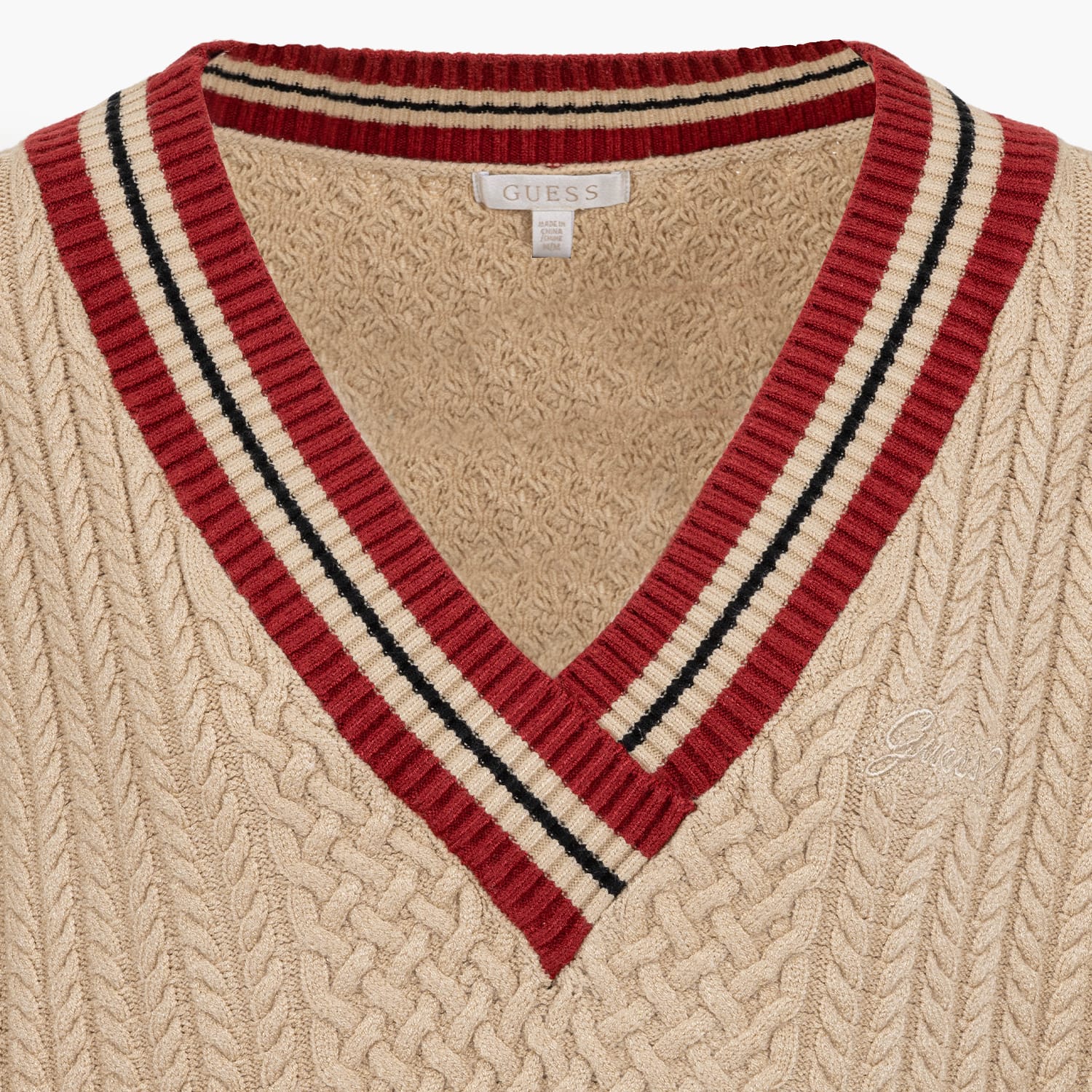 Guess Cable.Striped Γυνακεία Μπλούζα - Τοπ