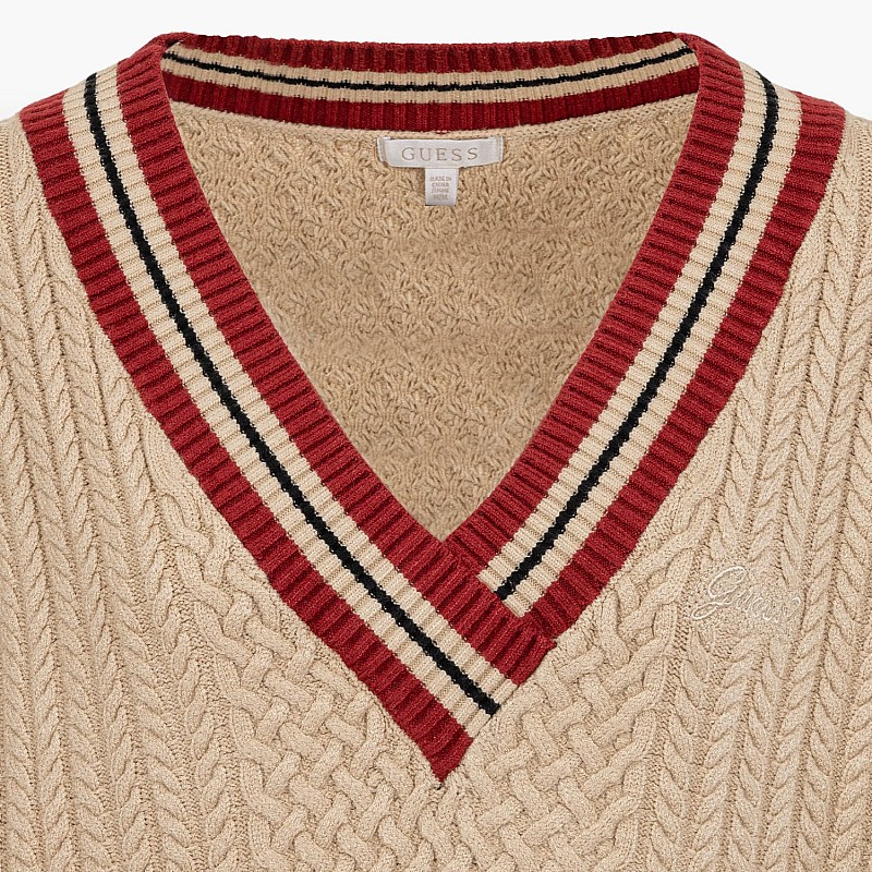 Guess Cable.Striped Γυνακεία Μπλούζα - Τοπ