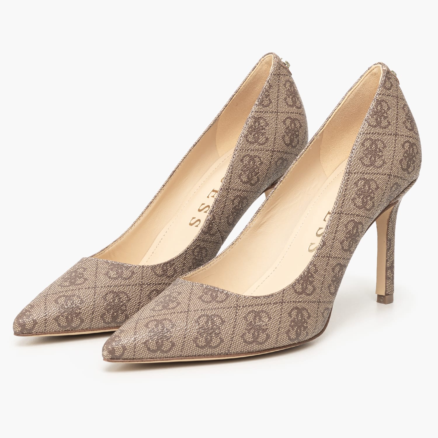 Guess Dabbey2 Γυναικεία Γόβα & Peeptoe Ψηλή Guess Dabbey2-Beige