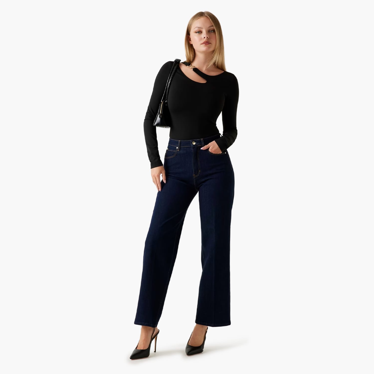 Guess Eleanor.Buckle Γυνακεία Μπλούζα - Τοπ Guess Eleanor.Buckle-Black