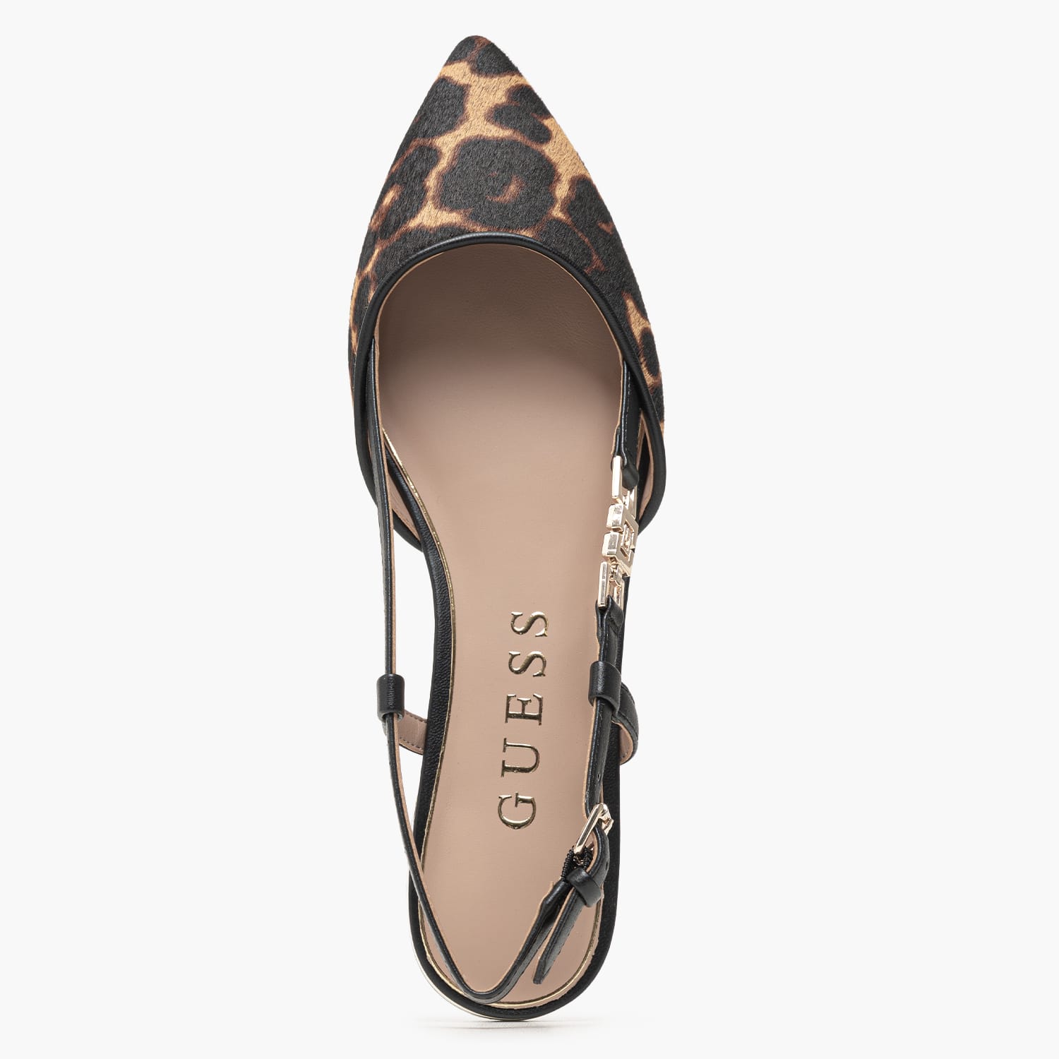 Guess Franiely Γυναικεία Γόβα & Peeptoe Χαμηλή Guess Franiely-Leopard