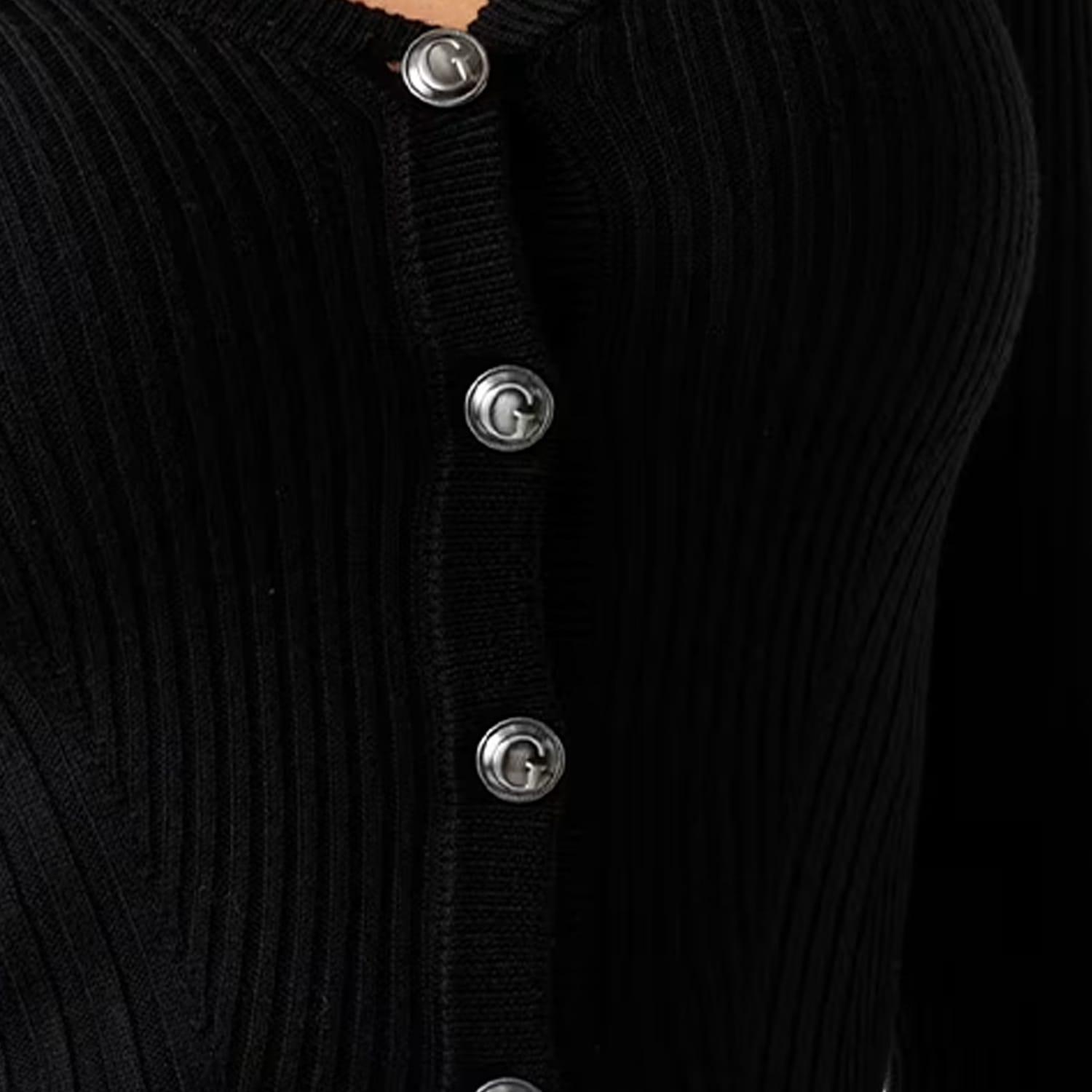 Guess Julia.Sameless Γυνακεία Πλεκτά - Ζακέτες Guess Julia.Sameless-Black