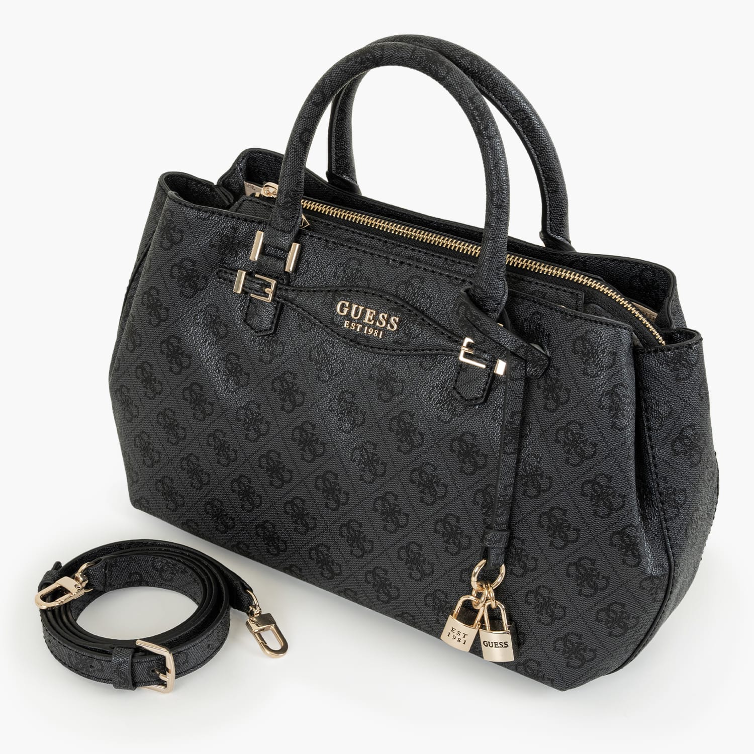 Guess Katya.Satchel Γυναικεία Τσάντα Guess Katya.Satchel-Grey