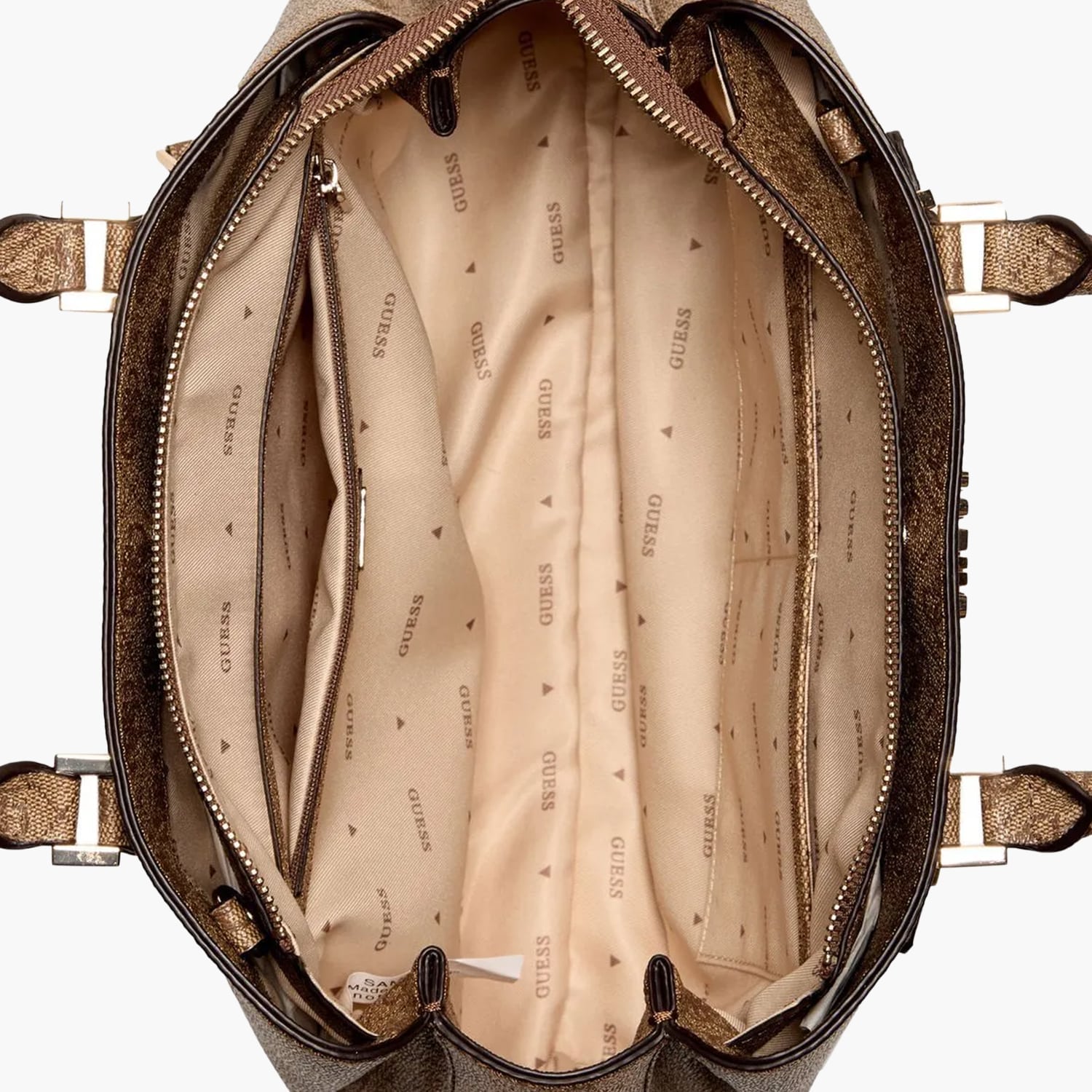 Guess Katya.Satchel Γυναικεία Τσάντα Guess Katya.Satchel-Beige