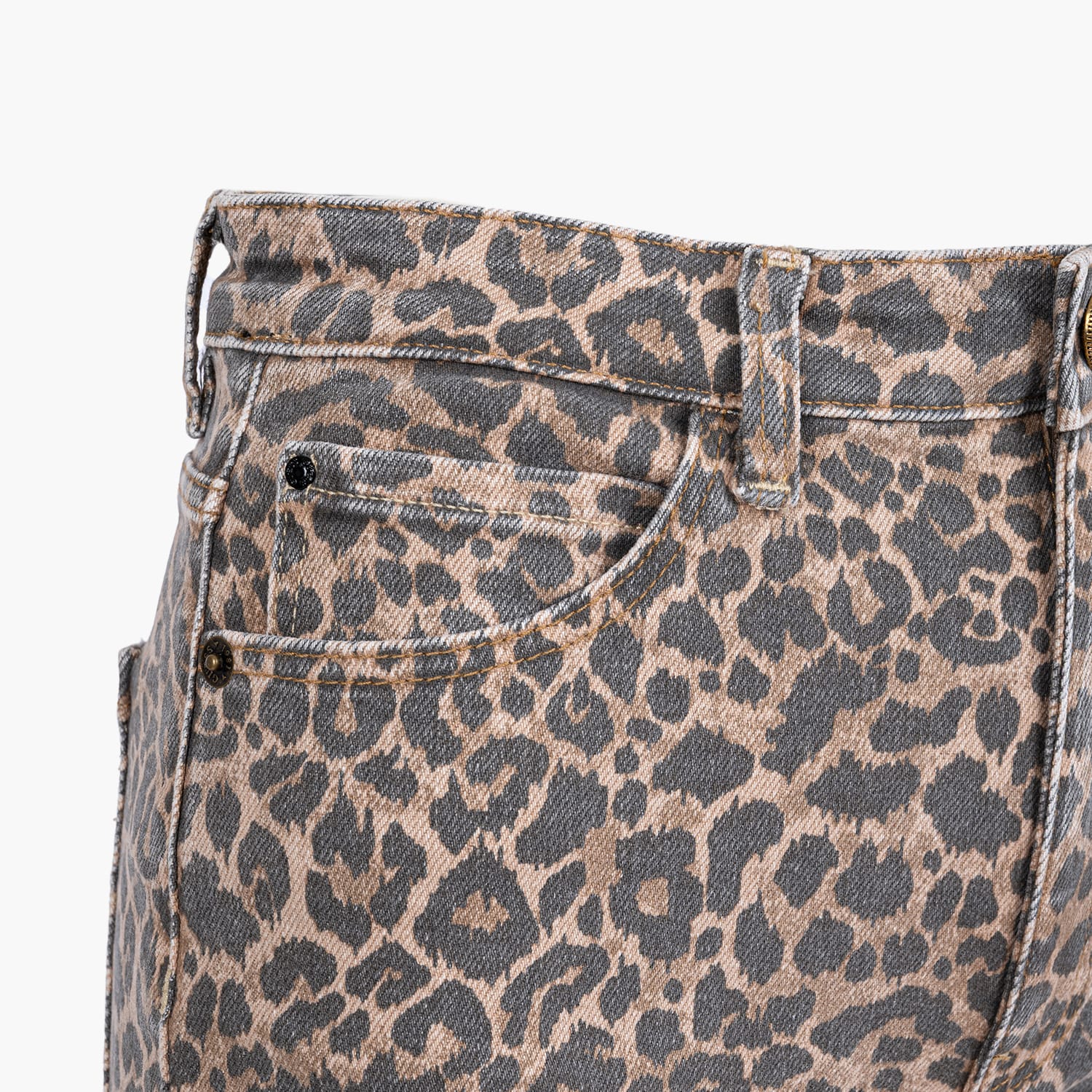 Guess Leo.Wideleg Γυνακεία Παντελόνια Guess Leo.Wideleg-Leopard