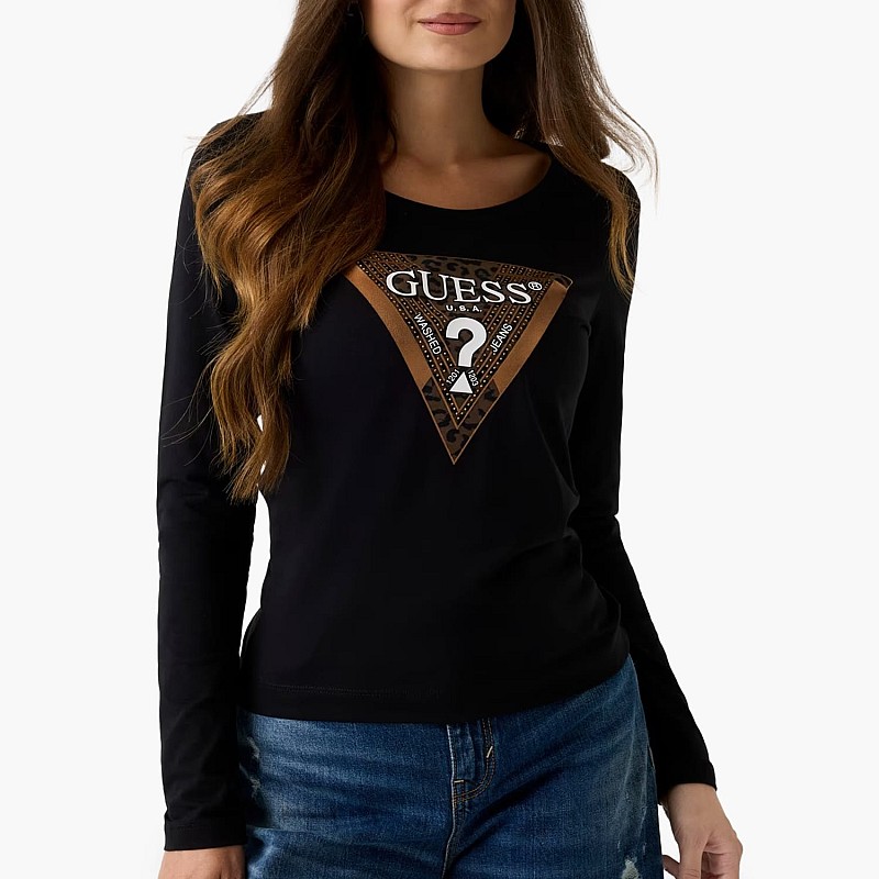 Guess Ls.Leo.Triangle Γυνακεία Μπλούζα - Τοπ