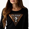Guess Ls.Leo.Triangle Γυνακεία Μπλούζα - Τοπ Guess Ls.Leo.Triangle-Black