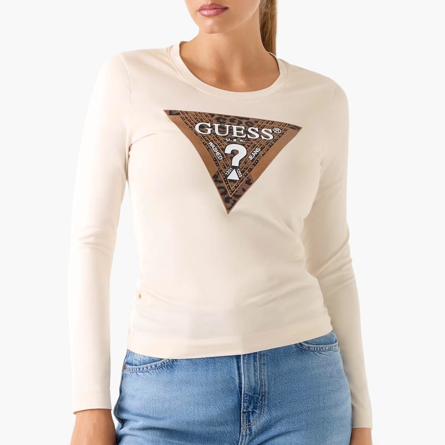 Guess Ls.Leo.Triangle Γυνακεία Μπλούζα - Τοπ