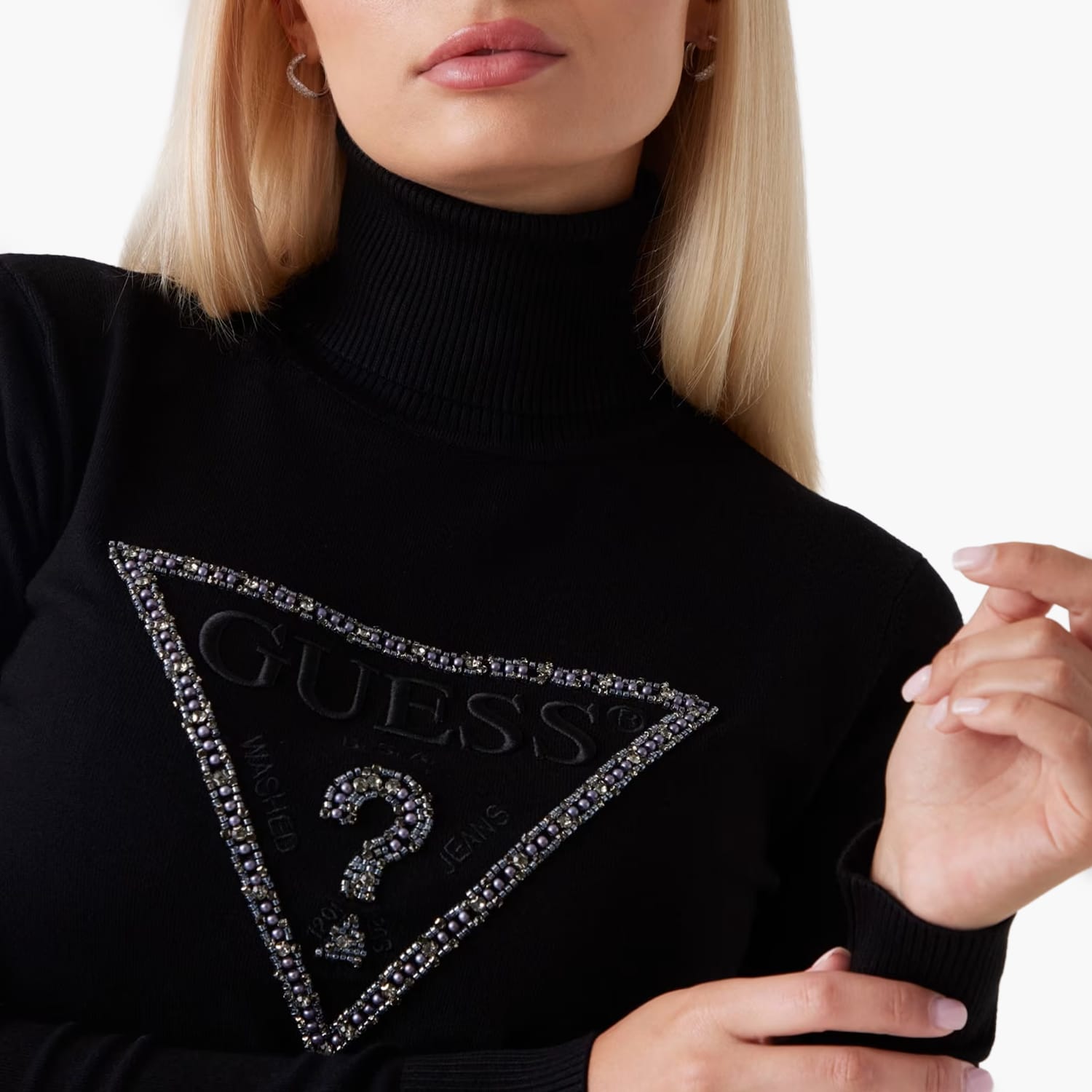 Guess Melanie.Triangle Γυνακεία Μπλούζα - Τοπ Guess Melanie.Triangle-Black