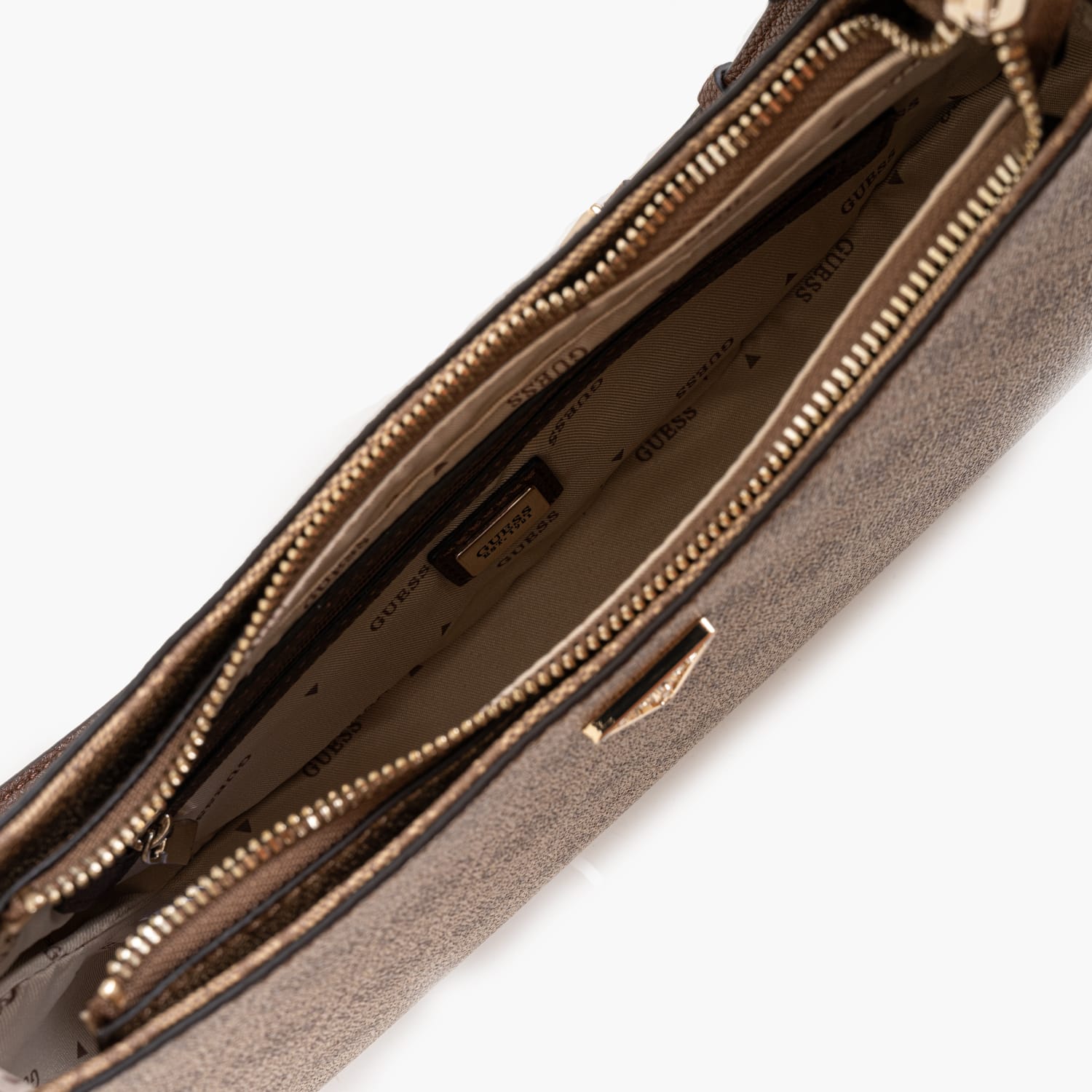 Guess Noelle.Lzip Γυναικεία Τσάντα Guess Noelle.Lzip-Beige