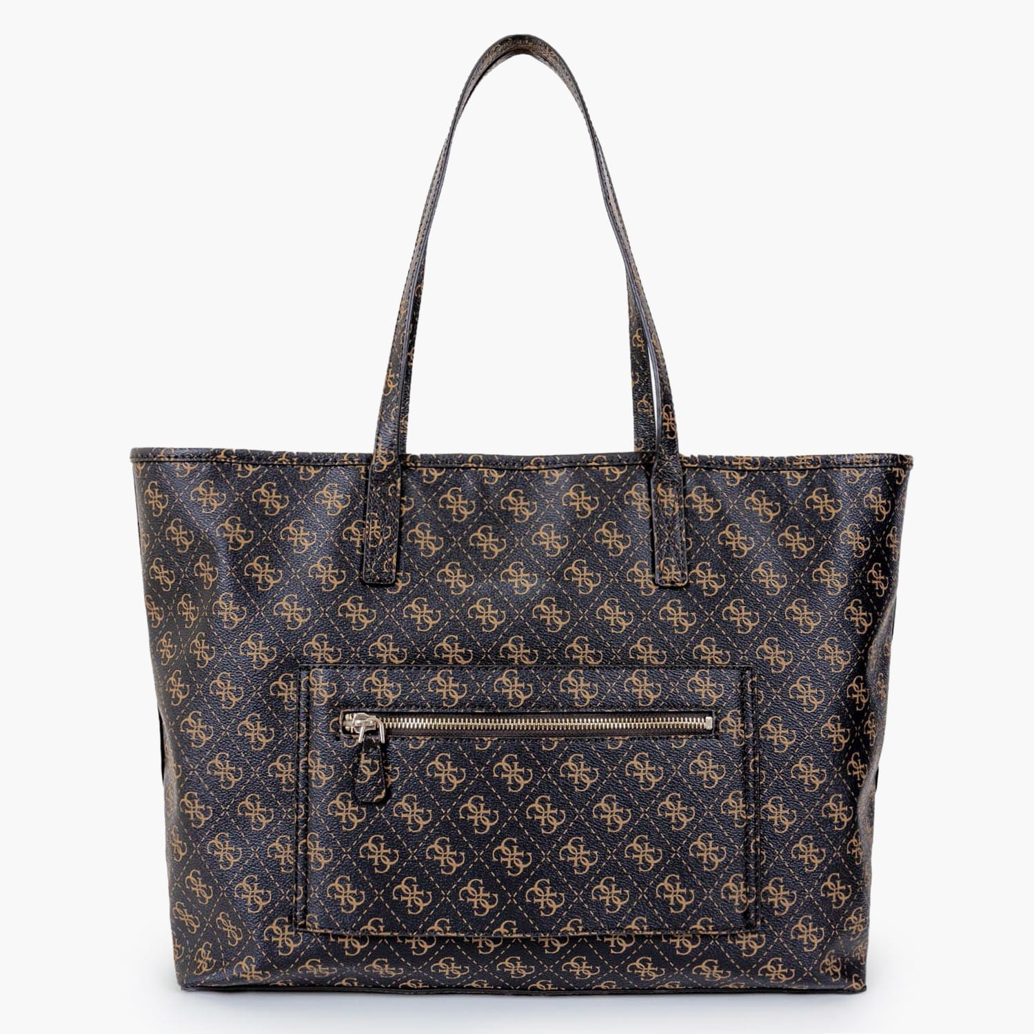 Guess Power.Tote Γυναικεία Τσάντα Guess Power.Tote-Brown