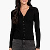 Guess Rib.Miranda Γυνακεία Πλεκτά - Ζακέτες Guess Rib.Miranda-Black