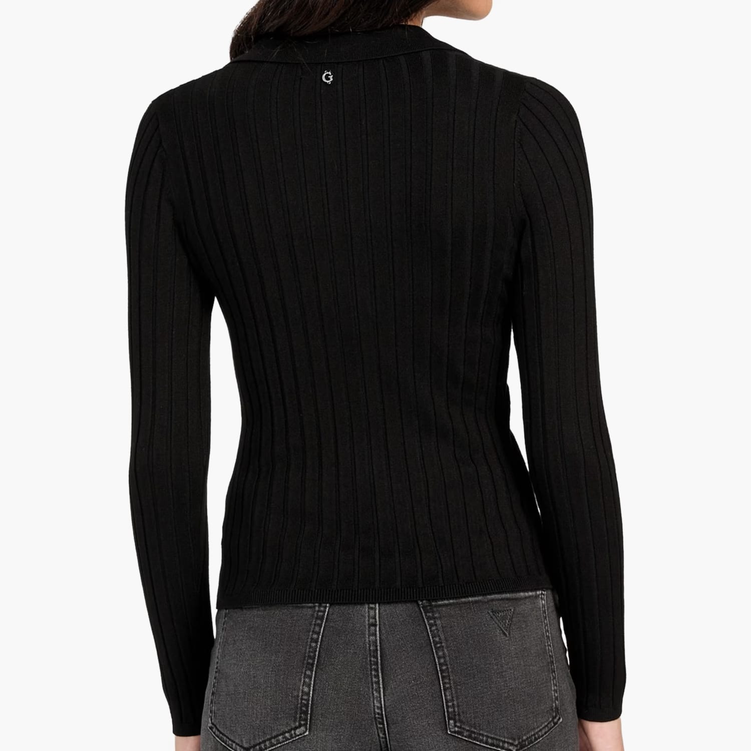 Guess Rib.Miranda Γυνακεία Πλεκτά - Ζακέτες Guess Rib.Miranda-Black