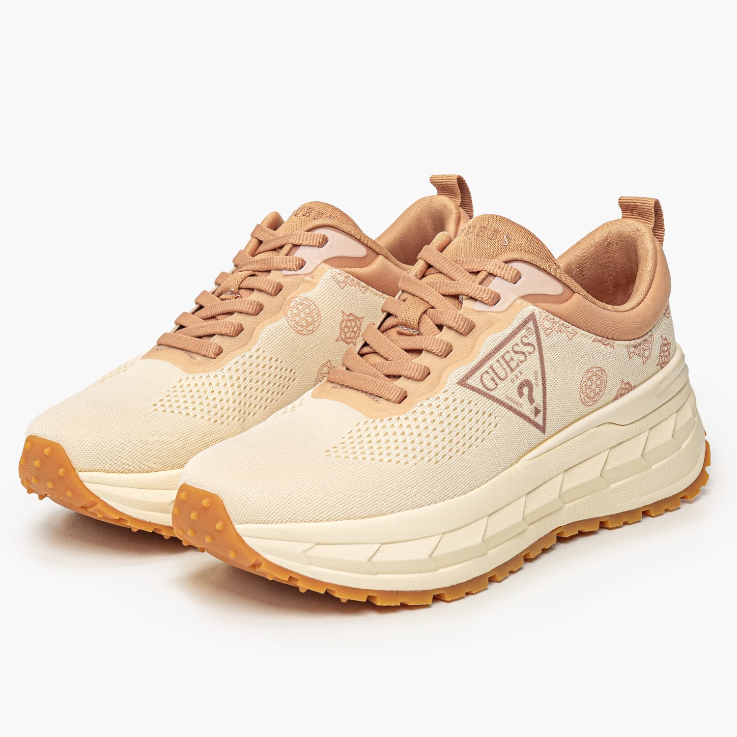 Guess Runit Γυναικείο Παπούτσι Casual Guess Runit-Beige